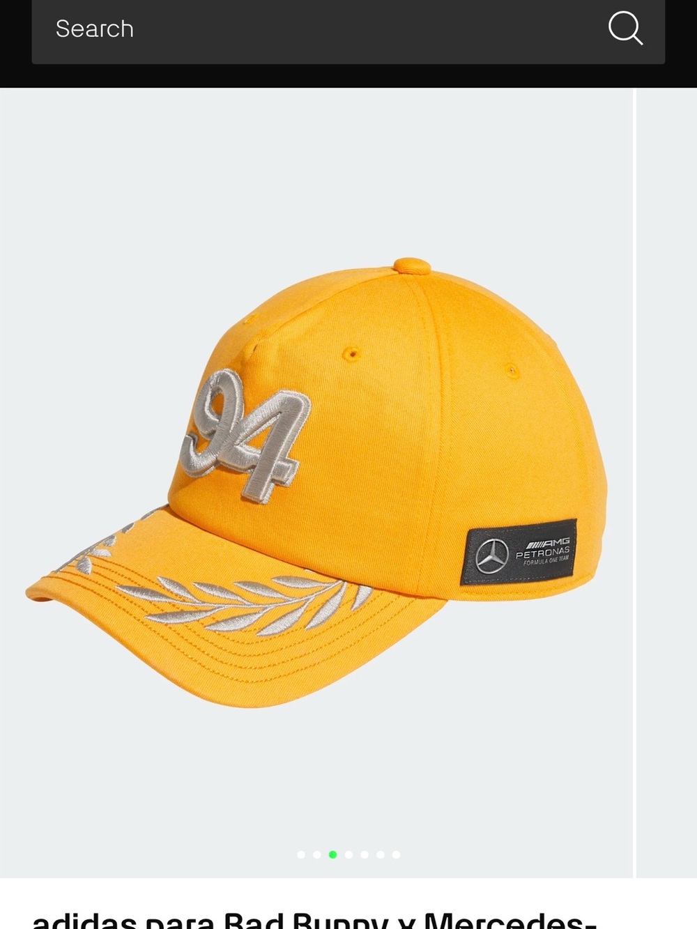 adidas para Bad Bunny x Mercedes-AMG F1 Racing Cap Gold